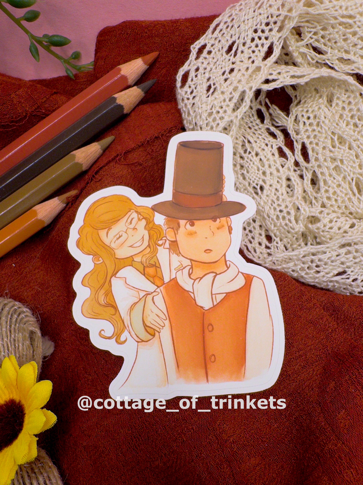 Sticker | Layton and Claire