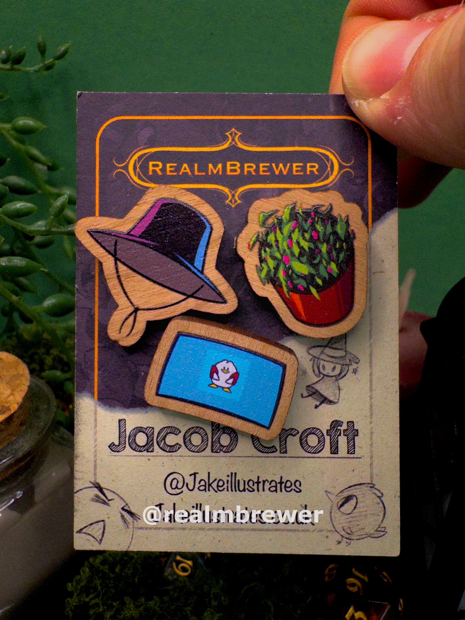 Wooden Pin | Small Demon Hunter Set