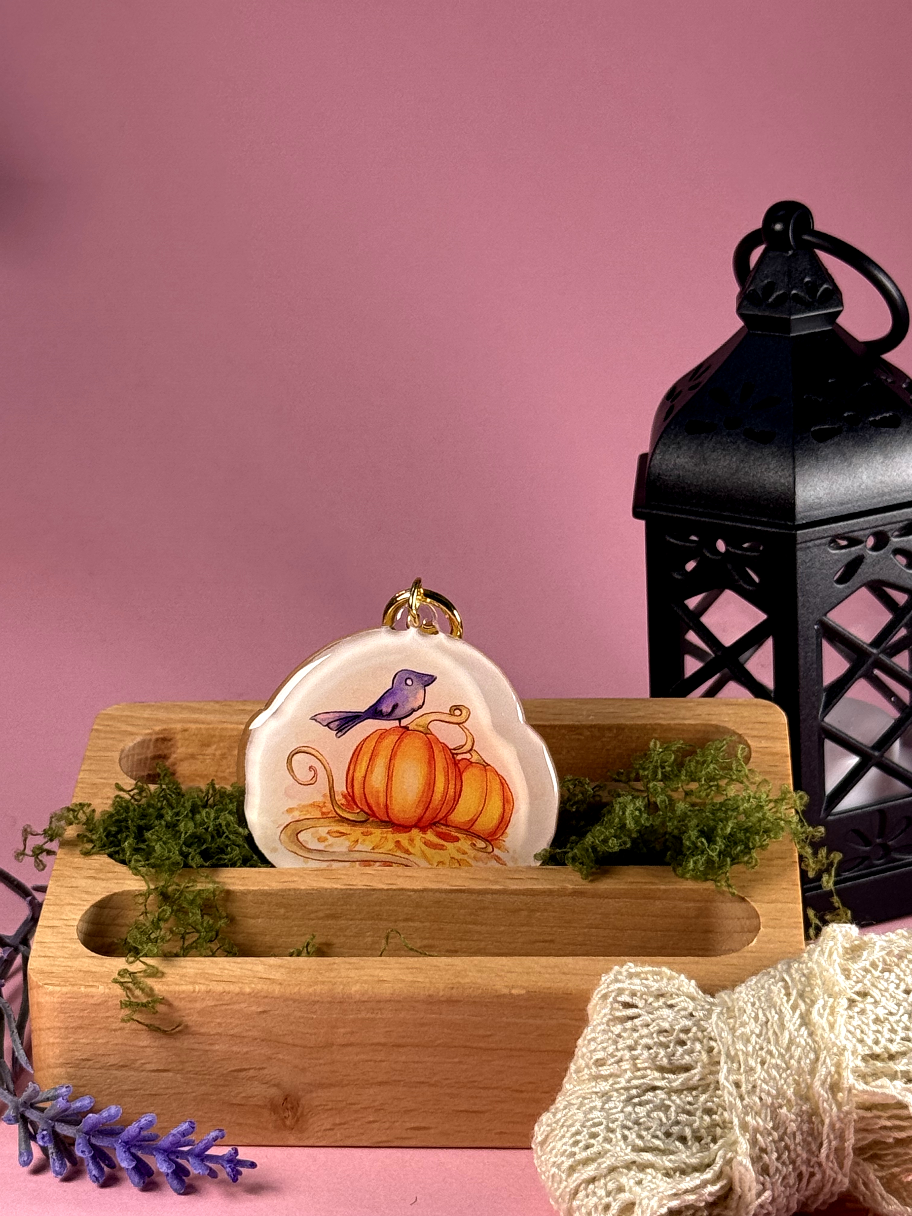 Keychain | Pumpkin Crow