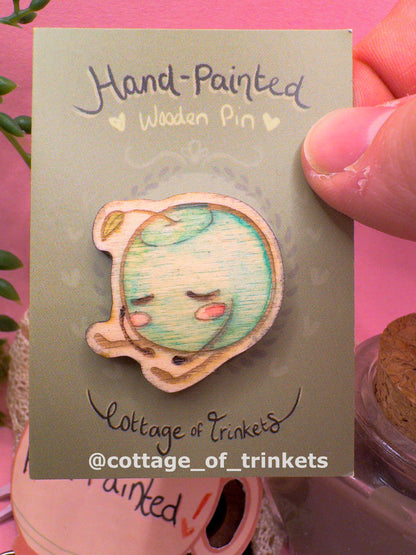 Handpainted Pin | Sleepy Junimo