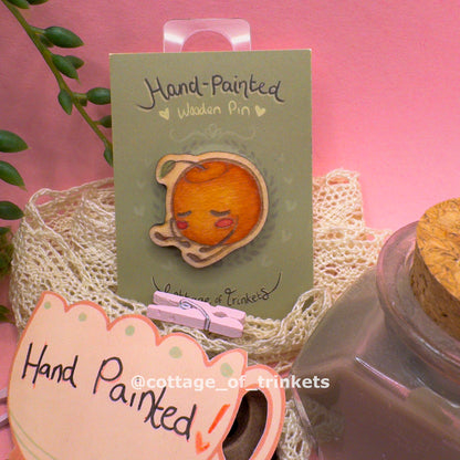 Handpainted Pin | Sleepy Junimo