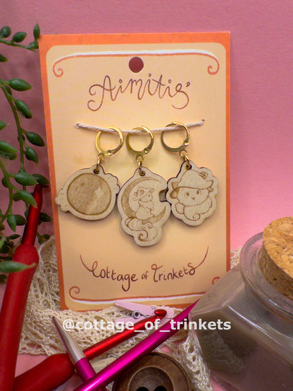 Stitch Markers | Witchy Cats