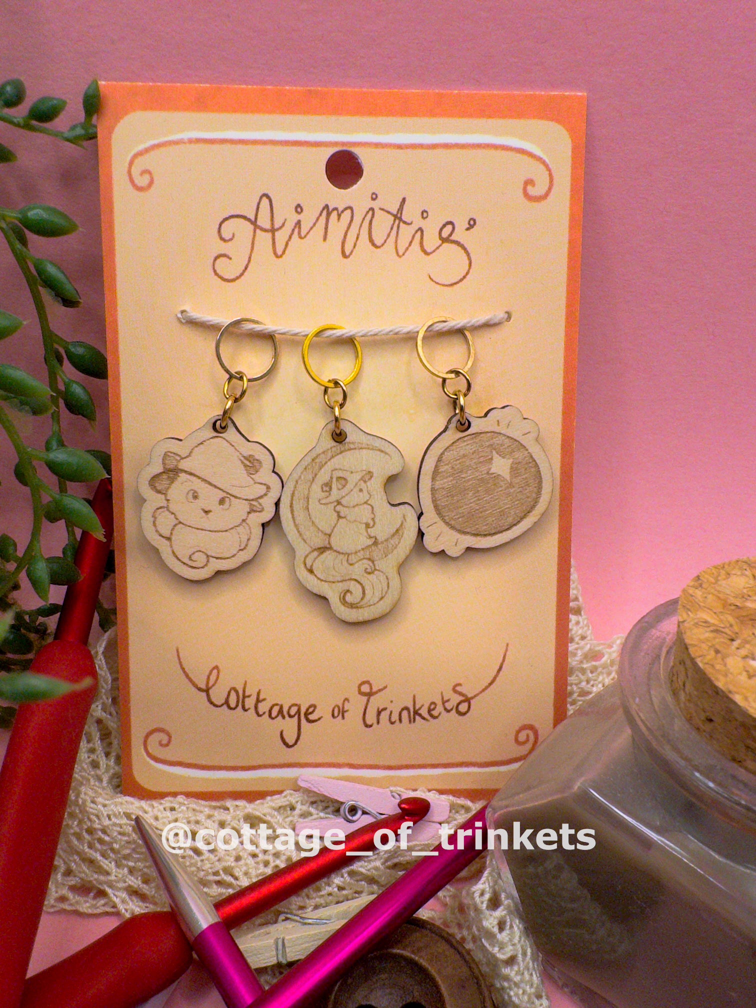 Stitch Markers | Witchy Cats