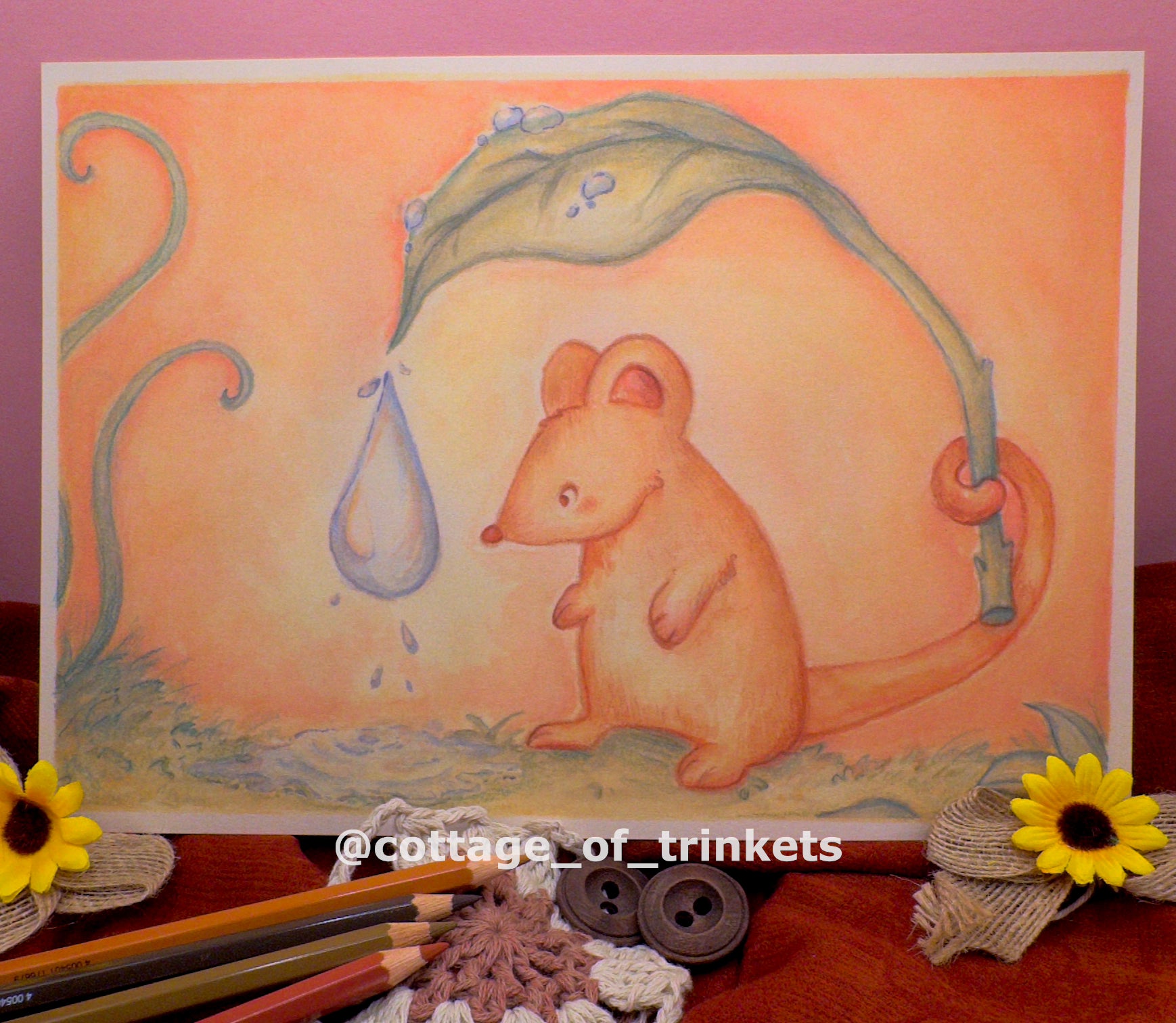 Print | Leaf Umbrella Mouse