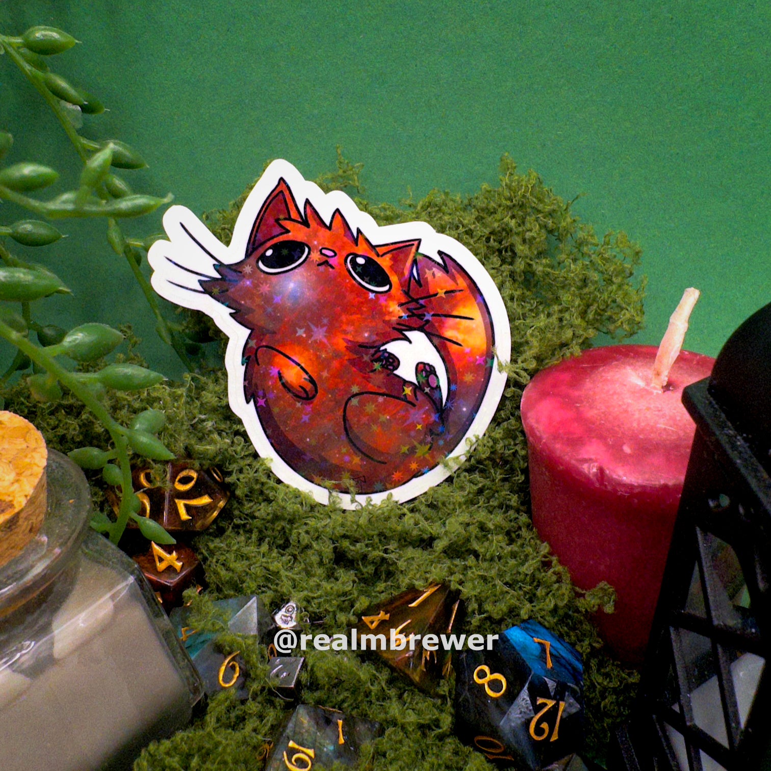 Effect Sticker | Galaxy Cat - Red