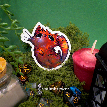 Effect Sticker | Galaxy Cat - Red