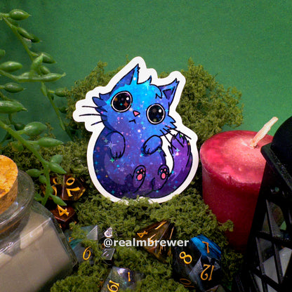 Effect Sticker | Galaxy Cat - Blue