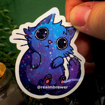 Effect Sticker | Galaxy Cat - Blue