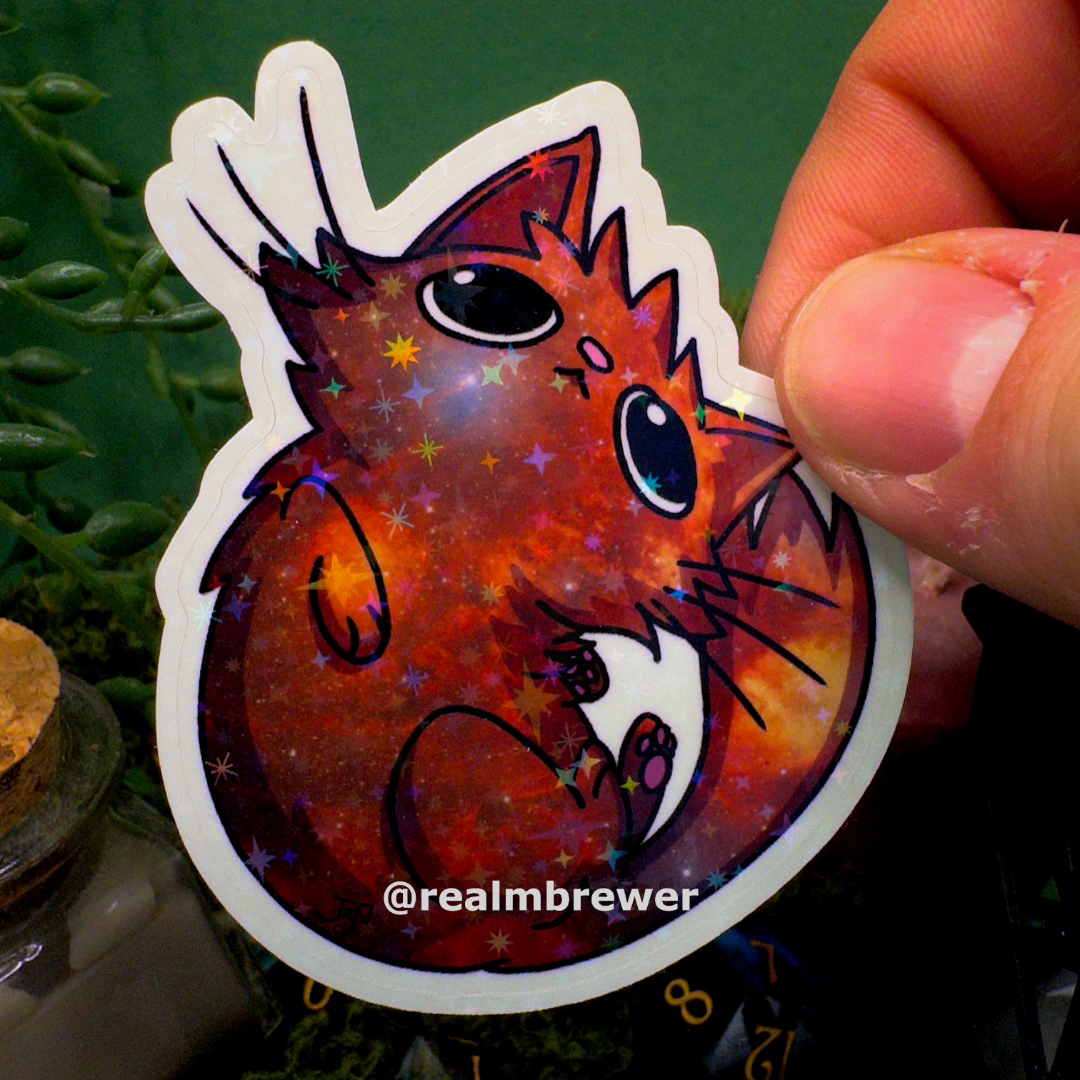 Effect Sticker | Galaxy Cat - Red