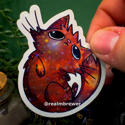 Effect Sticker | Galaxy Cat - Red