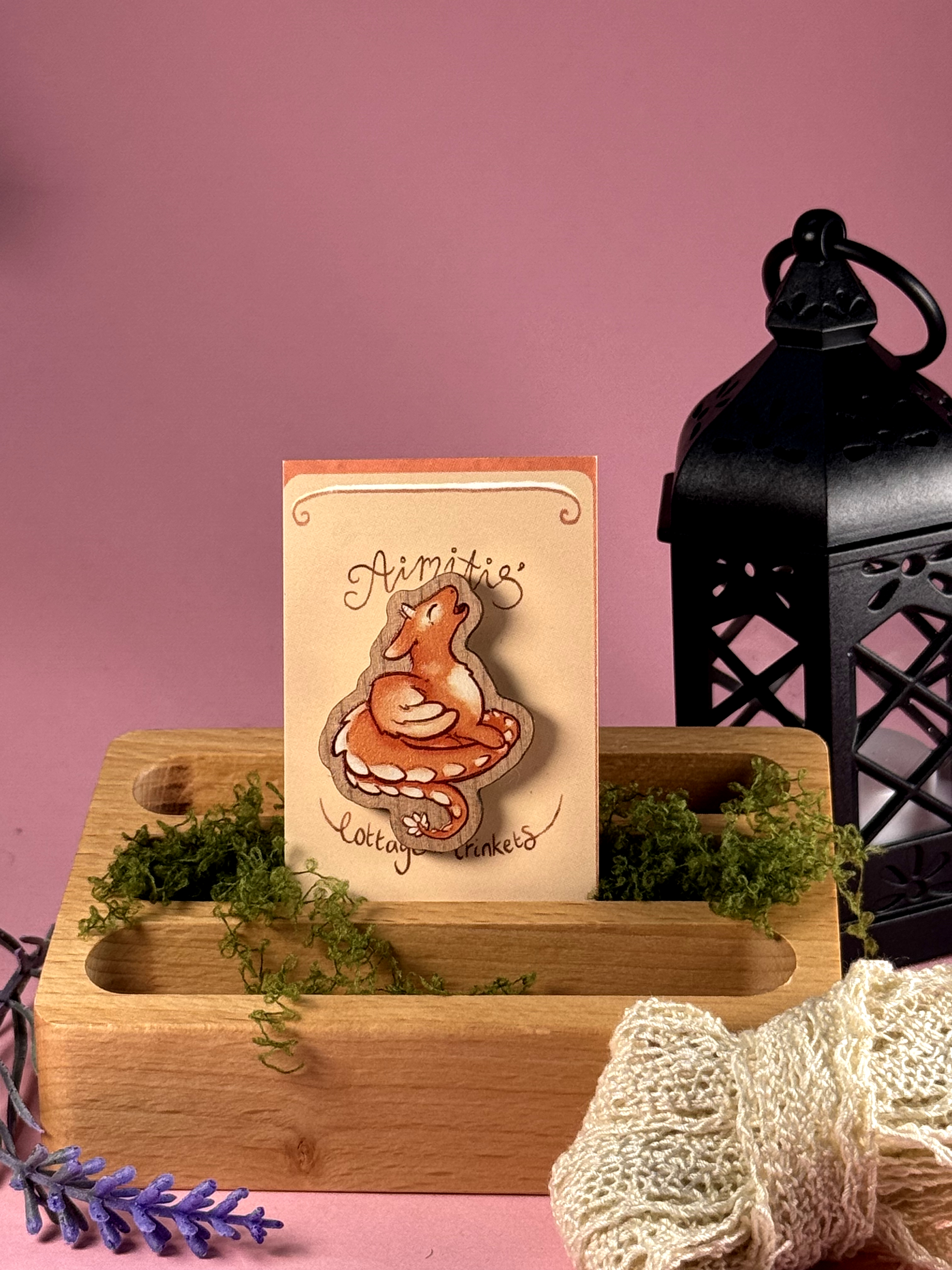 Wooden Pin | Tangerine